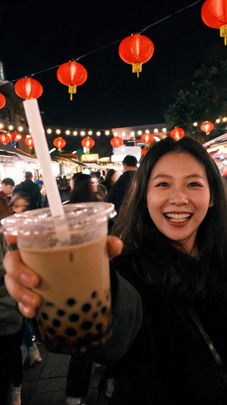 Bubble tea at the night market., made with Seedream 5 Lite